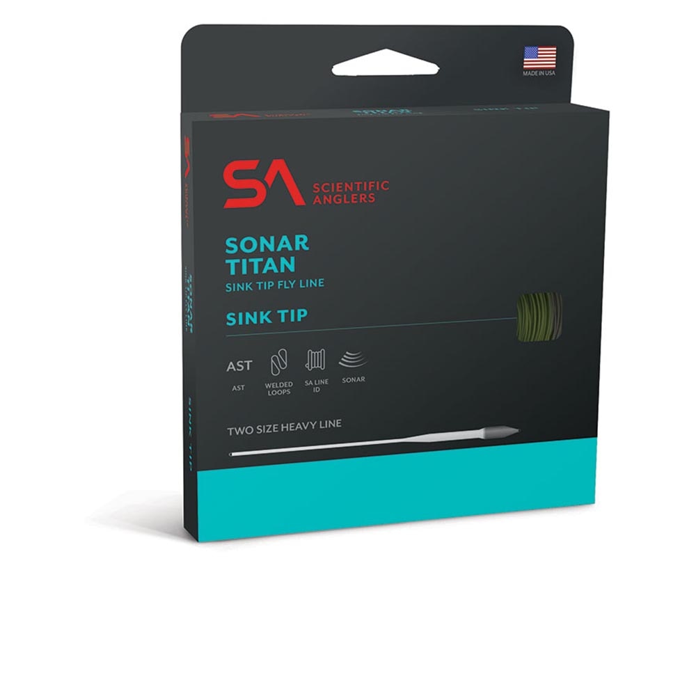 Scientific Anglers Sonar Titan Sink Tip Type III Fly Line in Willow and Moss and Dark Green